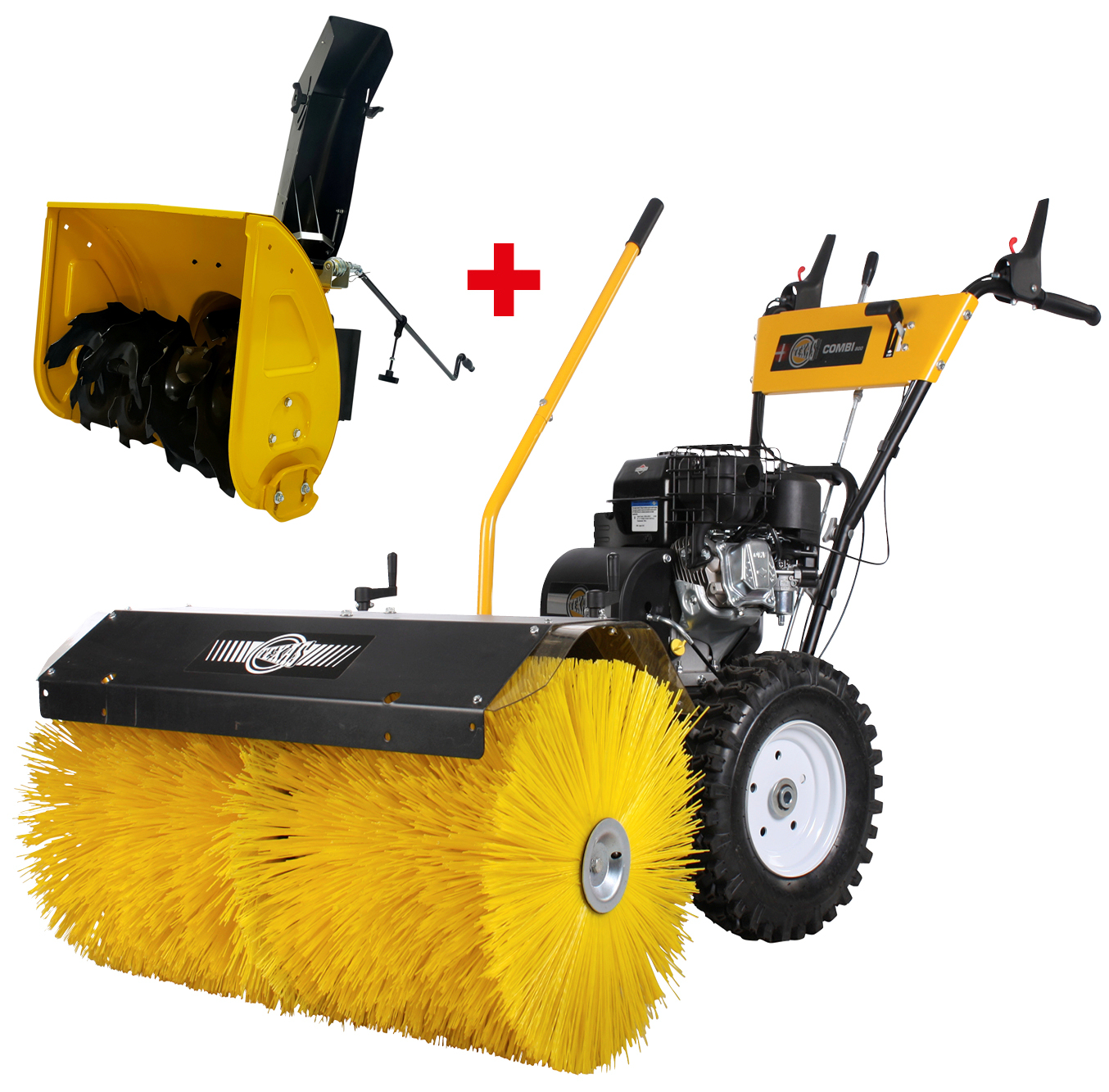Texas Multifunktionsmaschine - Combi 800B Geräteträger mit Kehrwalze und Schneefräse
