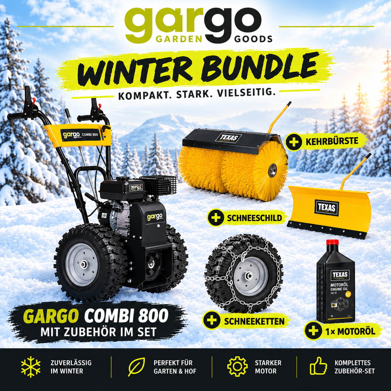 Texas Multifunktionsmaschine - Combi 800B Winter Bundle