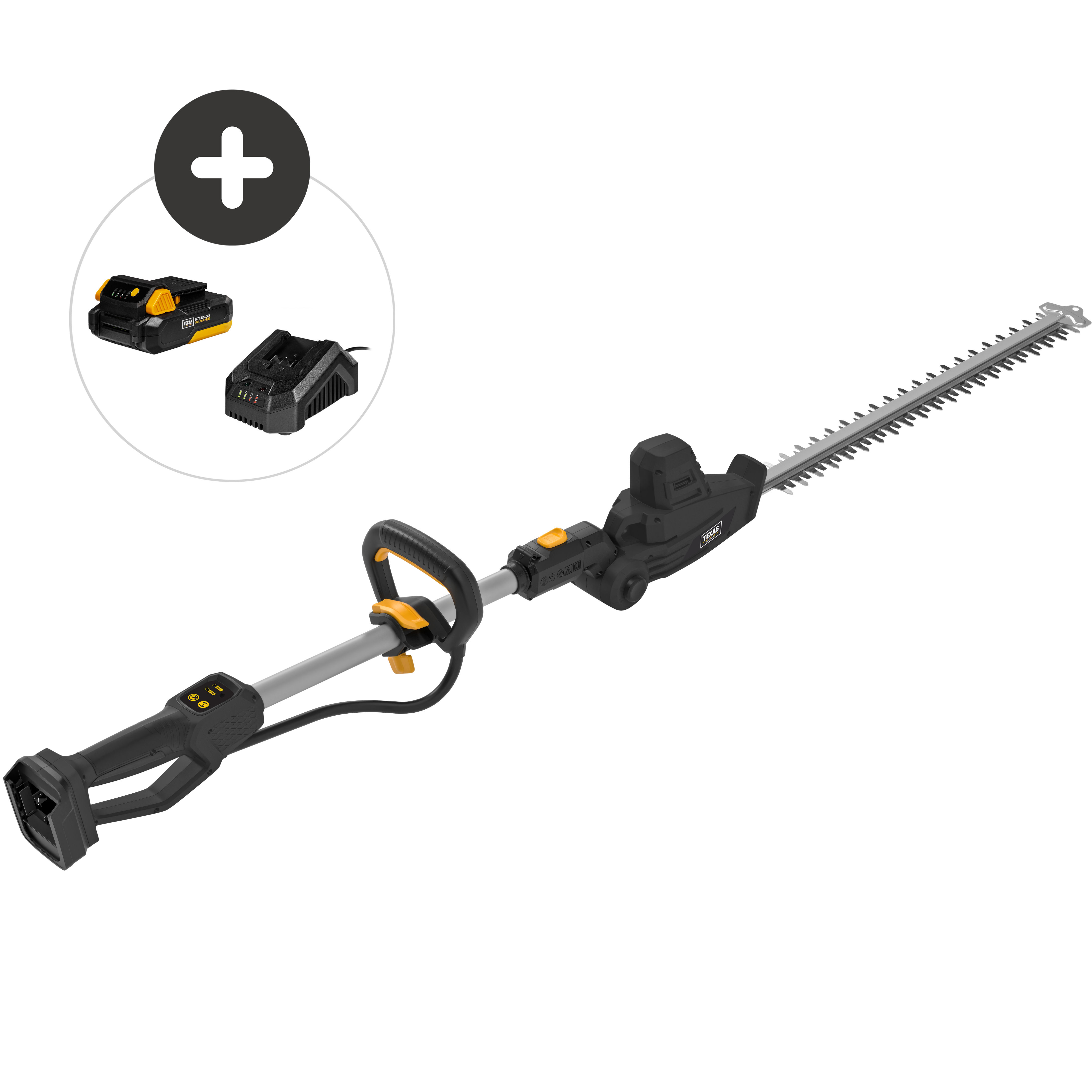 Texas Heckenschneider SHX2000 (20V) mit Akku & Schnellladegerät