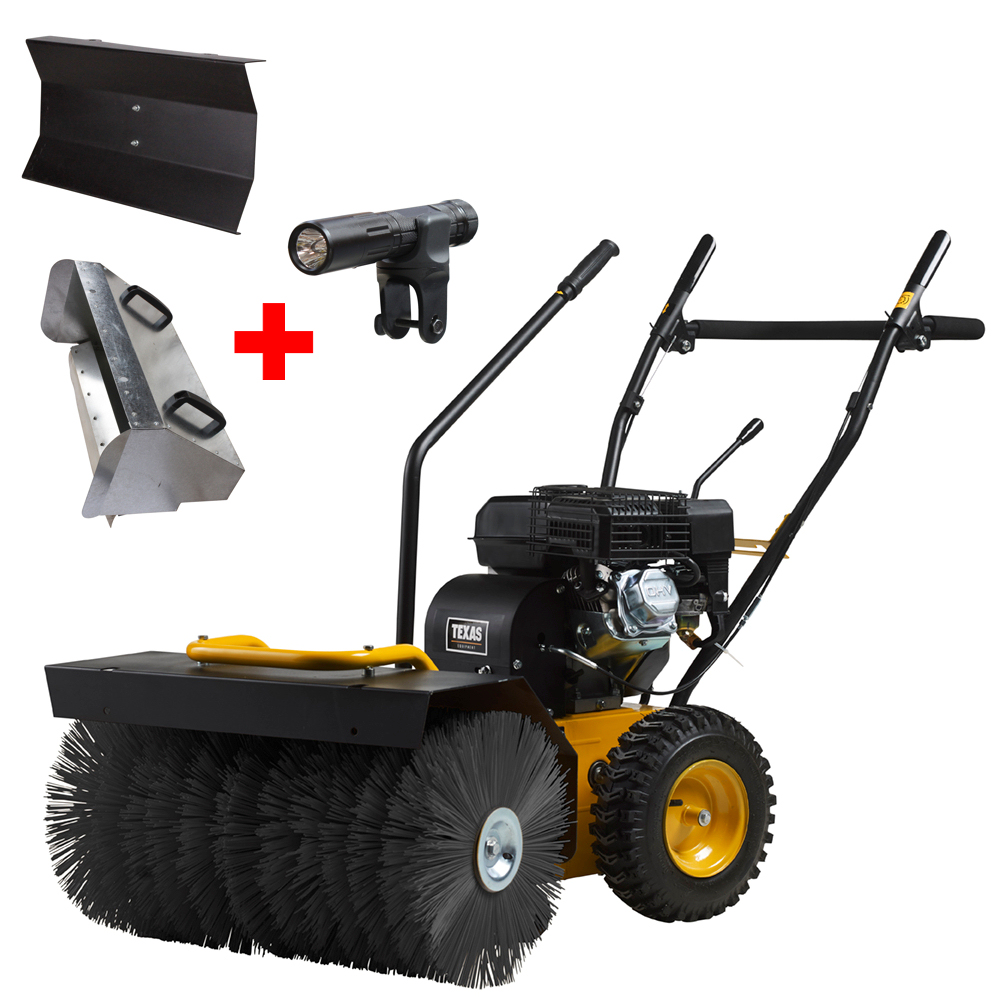 Texas Kehrmaschine - Handy Sweep 710 TG Winterset mit Schneeschild, Behälter und LED